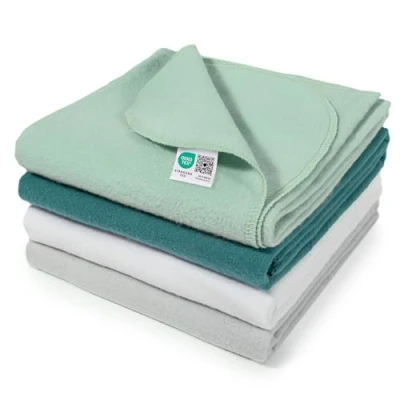 Abbildung von MAKIAN Moltontuch/Moltonwindel 4er Pack 80 x cm, Oeko TEX® Standard 100 geprüft Patina/Mint