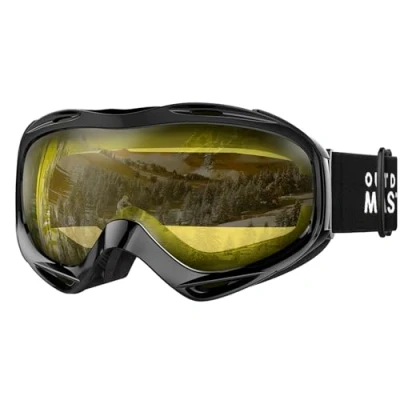 Abbildung von OutdoorMaster Unisex skibrille OTG für Damen und Herren, Snowboard Brille Schneebrille 100% UV Schutz brillenträger, Anti Nebel Ski Goggles Jungen
