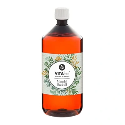 Abbildung von VitaFeel Mandel Basisöl, süß 1000 ml vegan, gentechnikfrei, ideal zur Haut und Haarpflege, für Aromatherapie &amp; als Basisöl Massageöle oder Naturkosmetik
