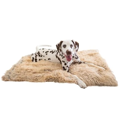 Abbildung von Best Friends by Sheri Shag Beruhigende Kuscheldecke für Haustiere mit Kunstfell Taupe S 76 x 102 cm