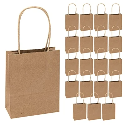 Abbildung von Idena 60058 Papiertüten, 20 Stück, 12 x 5 15 cm, Geschenktüten, Kraftpapier Tüten, Basteltüten zum Verzieren und Verschenken
