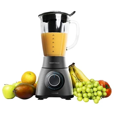 Abbildung von Cecotec Standmixer Power Black Titanium 2500MAX PerfectMix. 2500 W maximale Leistung, Messer mit schwarzer Titanbeschichtung, 1,8L, Smoothie Filter, Edelstahl Finish