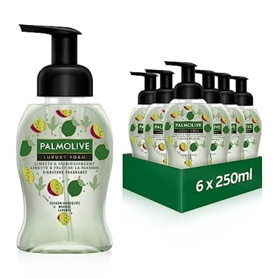Abbildung von Palmolive Seife Luxury Foam Limette &amp; Passionsfrucht 6x250ml Schaumseife für die sanfte Reinigung der Hände