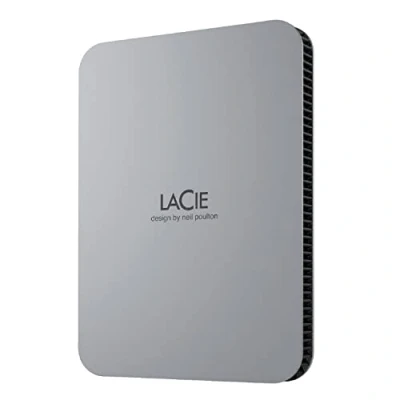 Abbildung von LaCie Mobile Drive Moon 5TB tragbare externe Festplatte, 2.5 Zoll, Mac &amp; PC, silber, inkl. 3 Jahre Rescue Service, Modellnr.: STLP5000400