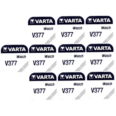 Abbildung von Varta Knopfzellen 377 SR626SW (10 Stück, V377)