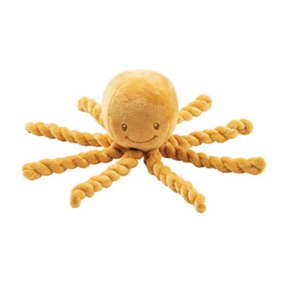 Abbildung von Nattou 877534 Kuscheltier Oktopus, Für Neugeborene und Frühchen, 23 cm, Lapidou, Ocker