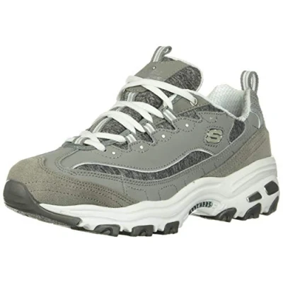 Abbildung von Skechers Damen Sneaker D&#039;Lites BIGGEST FAN, Grau (grau/weiß), 39 EU W