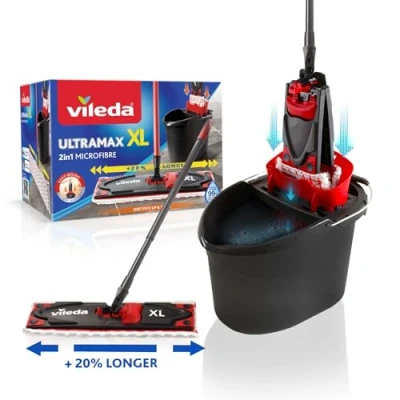 Abbildung von Vileda Uultramax Universal Komplett Set, Rot Schwarz, XL