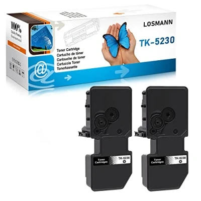 Abbildung von LOSMANN TK 5230 Schwarz Tonerkartusche Kompatibel für Kyocera TK5230K TK5220K Ecosys P5021cdw P5021cdn, M5521cdw M5521cdn Printers (2 Schwarz)