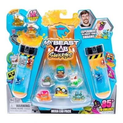 Abbildung von MrBeast Lab Swarms, Atomic Serie, Mega Labor Packung, Experiment, Wasser hinzufügen, Reagenzglas schütteln, 2/12 Mini Monster Sammelfiguren (2,5 cm) von Swarms enthüllen