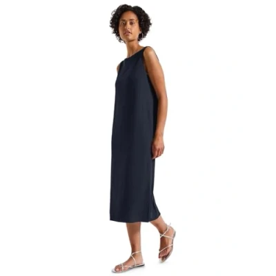 Abbildung von STREET ONE Damen 1408930 Ärmelloses Rippstrukturkleid, Deepwater Blue, 44