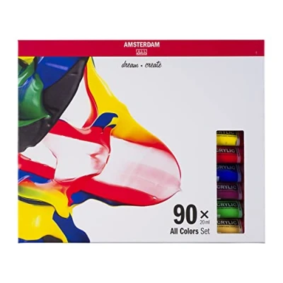 Abbildung von Amsterdam Standard Series Acrylfarben Set Komplettes Probierset (90 x 20 ml Tuben) Alle Farben