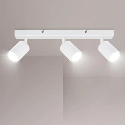 Abbildung von Ketom Deckenstrahler LED Weiß, 3 Flammig, Deckenleuchte Schwenkbar, GU10 Deckenlampe Spot, Flammig Modern, Strahler Deckenspot für Küche, Wohnzimmer, Schlafzimmer