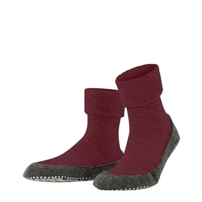 Abbildung von FALKE Herren Cosyshoe M Hp Wolle Rutschhemmende Noppen Stoppersocken, Rot Burnt Siena 8498, 41/42 EU