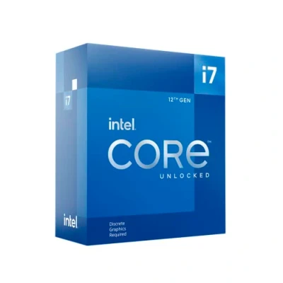 Abbildung von Intel Core i7 12700KF 12. Generation Desktop Prozessor (Basistakt: 3.6GHz Turboboost: 5.0GHz, 6 Kerne, LGA1700, RAM DDR4 und DDR5 bis zu 128GB) BX8071512700KF