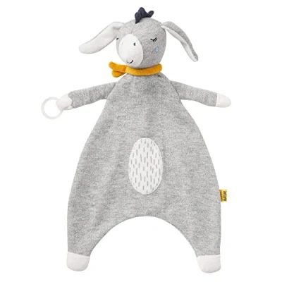 Abbildung von Fehn Schmusetuch Baby fehnNATUR Esel mit Bio Baumwolle Schnuffeltuch für Neugeborene Kuscheltier Schnullertuch Kuscheltuch Schnullering Babys und Kleinkinder ab 0+ Monaten