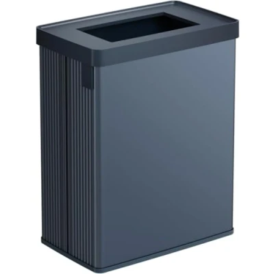Abbildung von Curver Keter Verto Recycle 54L Mülleimer für Küche, zwei Fächer, einfache Sortierung, offen, schlankes Design, blau, 26,5 x 43,5 54,7 cm