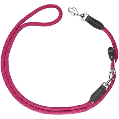 Abbildung von HUNTER FREESTYLE Vario Leine für Hunde, robust, wetterfest, 1,0 x 200 cm, himbeer