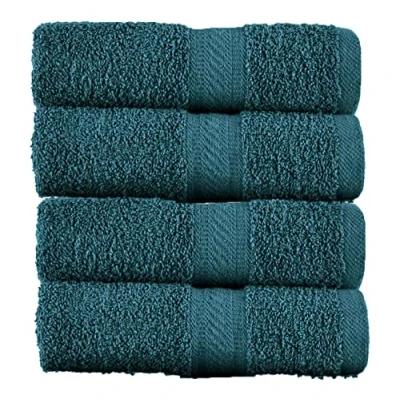 Abbildung von Sweet Needle Set mit 4 großen Badetüchern (70 cm x 140 cm) 500 g/m², 100% Luxus Baumwolle, Hotelqualität, sehr saugfähig für Badezimmer, Dusche, Strand und den täglichen Gebrauch