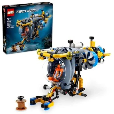 Abbildung von LEGO Technic Tiefseeforscher U Boot Spielzeug, Bauspielzeug für Kinder, Jungen und Mädchen ab 9 Jahren, kreative Geschenkideen zum Geburtstag, baubares Fahrzeug, mit drehenden Propellern 42201