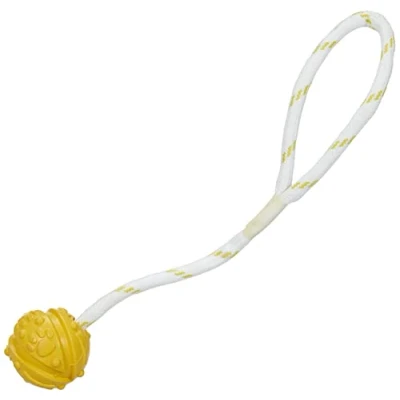 Abbildung von Trixie 33481 Ball am Seil, Naturgummi, schwimmt, ø 4,5/35 cm