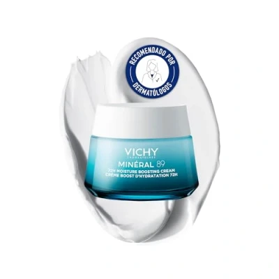 Abbildung von Vichy 100H Feuchtigkeits Boost Creme, Für Normale und Trockene Haut, Mit Hyaluronsäure, Squalan, Vitamin E Niacinamid Stärkt Regeneriert, Duftstoffen, Minéral 89, 50ml