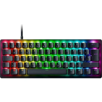 Abbildung von Razer Huntsman V3 Pro Mini Analoge optische E Sport Tastatur im 60% Format Snap Tap &amp; Rapid Trigger (Schnell Feuer Modus, Mehrzweck Tasten, Doubleshot PBT Tastenkappen) DE Layout Schwarz