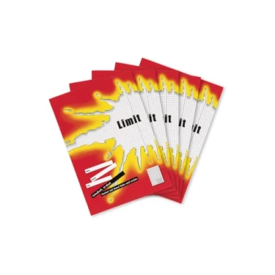 Abbildung von Limit Schulheft A4, 16 Blatt, Lineatur 28, kariert mit Rand, 5 Stück
