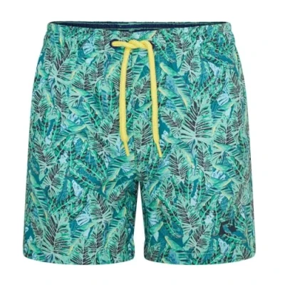 Abbildung von RIPT Jungen Essentials Quick Dry UV 50 Sonnenschutz Badeshorts Badehose, Green Leaf Print, 7 8 Jahre