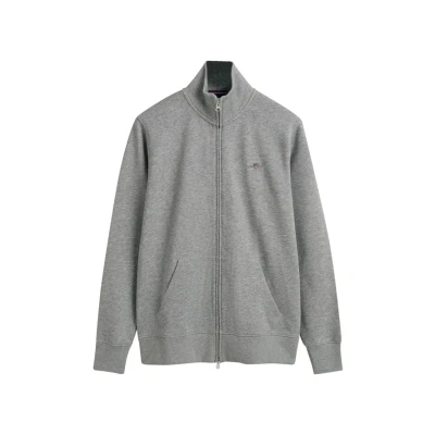 Abbildung von GANT REG Shield Sweatjacke, Herren, Größe: Small, Grey melange
