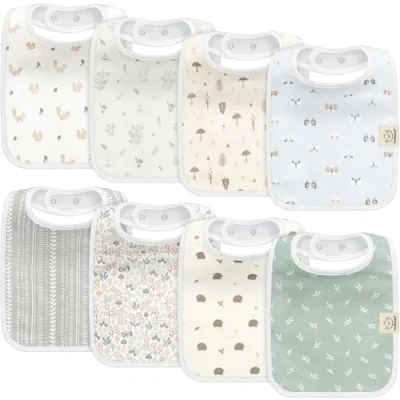 Abbildung von KeaBabies 8 Pack Bio Baby Lätzchen für Jungen, Mädchen Sabberlätzchen aus Super Saugfähiger Baumwolle Babys, Zahnende Kleinkinder, Neugeborene,Ultraweich und Maschinenwaschbar(Prairie)