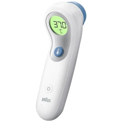 Abbildung von Braun Sensian 5 Kontaktloses Stirnthermometer Positionierungshilfe Farbcodiertes Digitaldisplay 2 Sekunden Messung Geeignet für Babys und Kinder Die #1 Marke bei Ärzten(1) BNT300