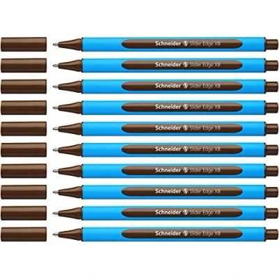 Abbildung von Schneider 152207 Slider Edge XB Kugelschreiber (Strichstärke: XB, dokumentenecht, Dreikant Stift) 10er Packung braun
