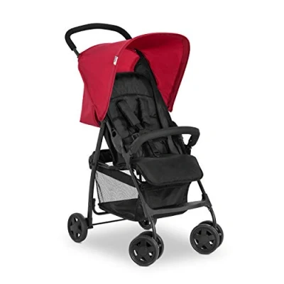 Abbildung von hauck Buggy Sport, Ultra Leicht nur 5,9 kg, für Kinder bis 15 Klein Zusammenklappbar, Reisebuggy mit Liegefunktion, Extra Großer Korb 3 kg (Red)