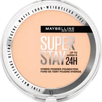 Abbildung von Maybelline New York Hybrid Pulver langer Halt matt leuchtende Deckkraft vegan &amp; wasserfest alle Hauttypen Superstay 24 H Farbe: 10 , 9 g