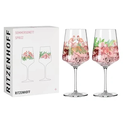 Abbildung von RITZENHOFF 3461005 Aperitifglas 500 ml 2er Set Serie Sommersonett Nr. 5, 2 Stück, Tier &amp; Pflanze Made in Germany