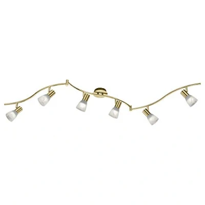 Abbildung von Trio Leuchten LED Schiene &quot;Levisto&quot; in Messing matt, Glas alabasterfarbig weiß 871010608