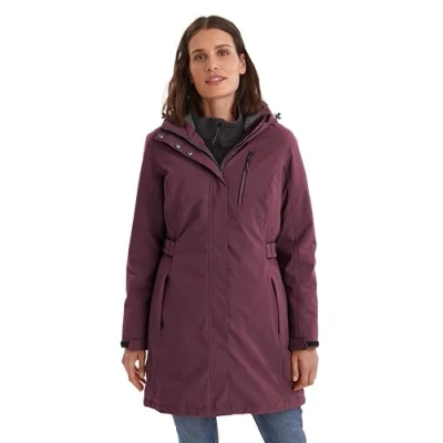 Abbildung von killtec Damen Funktionsparka/Parka mit abzippbarer Kapuze KOW 165 WMN PRK, dunkelpflaume, 42, 37726 000
