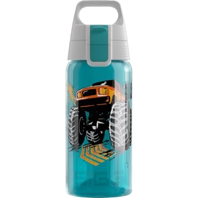 Abbildung von SIGG Trinkflasche Kinder Viva One Monstertruck Für Kohlensäurehaltige Getränke Geeignet Auslaufsicher Spülmaschinenfest BPA frei Sport &amp; Schule Blau 0,5L
