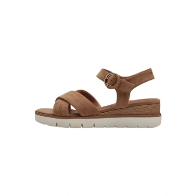 Abbildung von Tamaris Plateausandalette, Damen, Größe: 41, Camel Schuhe
