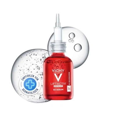 Abbildung von VICHY Anti Pigmentflecken Serum, Bei Hyperpigmentierung, Mildert Pigmentflecken, Vereinheitlicht Hautton, Mit Niacinamid und Glykolsäure, Ohne Duftstoffe Alkohol, Liftactiv B3, 30 ml