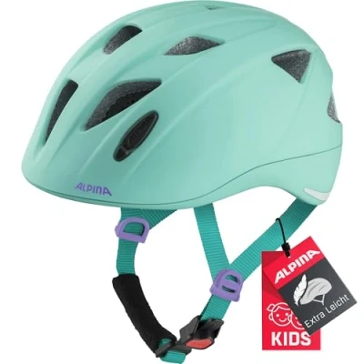 Abbildung von ALPINA XIMO L.E. Leichter, Sicherer &amp; Bruchfester Fahrradhelm Mit Optionalen LED Licht Für Kinder, turqouise matt, 49 54 cm
