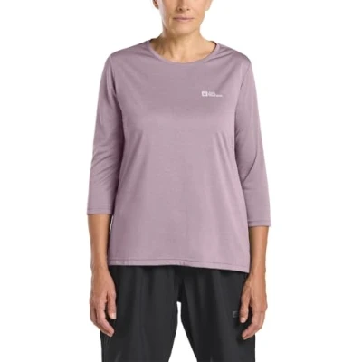 Abbildung von Jack Wolfskin Crosstrail 3/4 Langarmshirt, Damen, Größe: Large, Wild blossom