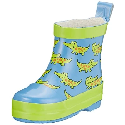 Abbildung von Playshoes Unisex Kinder Gummistiefel Halbschaft Regenstiefel, Krokodil, 19 EU