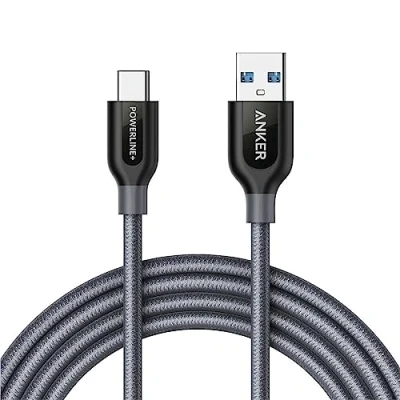 Abbildung von Anker Powerline USB Kabel, C auf 3.0 1,8 m, hohe Haltbarkeit, für Galaxy Note 8, S8, S8+, S9, iPad Pro 2018, MacBook, Sony XZ, LG V20 G5 G6, HTC 10, Xiaomi 5 und mehr