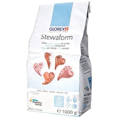 Abbildung von GLOREX 6 2606 500 Stewaform Gießmasse, weiß, 1000 g, universell einsetzbar, lufttrocknend, bemalbar