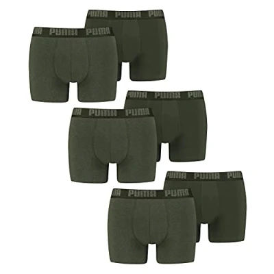 Abbildung von Puma 6 er Pack Boxer Boxershorts Men Herren Unterhose Pant Unterwäsche, Farbe:038 Green Melange, Bekleidungsgröße:L