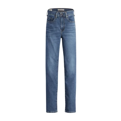 Abbildung von Levi&#039;s 724 HIGH RISE Straight Jeans Leg, Damen, Größe: 25x32, Medium indigo worn in blue