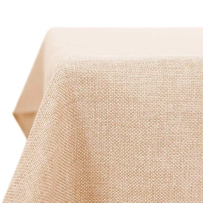 Abbildung von Deconovo Tischdecke Wasserabweisend Leinenoptik Tischwäsche Lotuseffekt 150x300 cm Zart Rosa