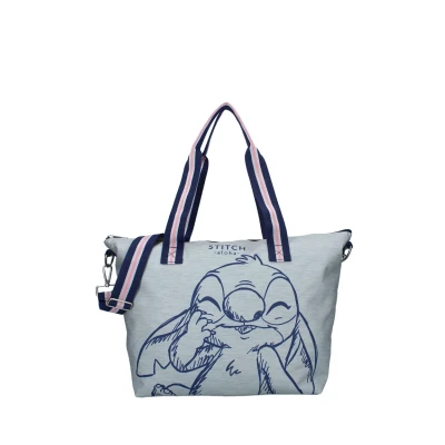 Abbildung von Vadobag Disney Lilo und Stitch Aloha Fashion Mission große Einkaufstasche Maße 48 x 32 14 cm Farbe Grau, grau